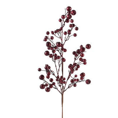  Kaemingk - Fiore articiale con rametto con bacche - Colore: Bordeaux - SKU: 724249 - Codice EAN: 8720725465480 