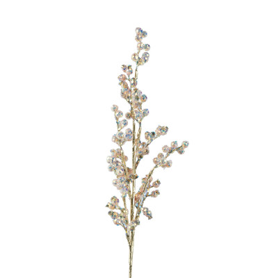  Kaemingk - Fiore articiale con rametto in schiuma glitterato - Colore: Pesca - SKU: 730098 - Codice EAN: 8720725393752 