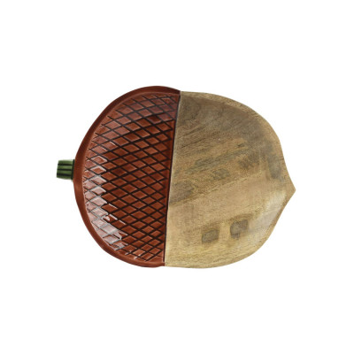  Kaemingk - Modello: Ghianda - Piatto da portata grande in legno a forma di ghianda - Colore: Marrone - SKU: 708604/GRANDE 