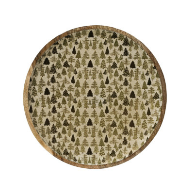  Kaemingk - Piatto da portata in legno con decori natalizi - Colore: Oro - SKU: 537407 - Codice EAN: 8720725533790 