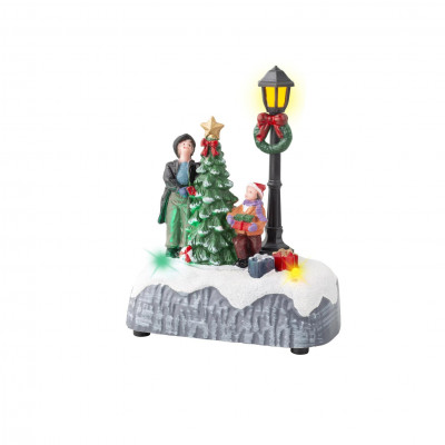  Kaemingk - Scenario natalizio con albero di natale con stella con led multicolore - Colore: Multicolore - SKU: 487862/STELLA 