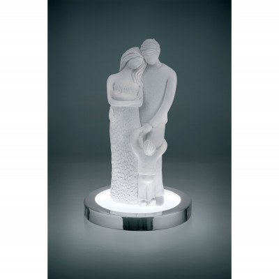  Bongelli Preziosi - AbatJour in resina di design moderno con scultura di una famiglia abbracciata - Attacco Lampadina: Led Integrato - 1 Lampadina - Dimmerabile: NO - Gradi Kelvin 4000k Luce Naturale - Classe Energetica: A++ - SKU: ME1662 - Codice EAN: 1234567008929 