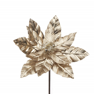  L'Oca Nera - Modello: Il giardino delle fate - Fiore artificiale stella di natale oro - Colore: Oro - SKU: 8.1XM1104.14 - Codice EAN: 8024118168287 