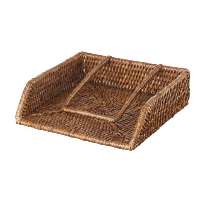  L'Oca Nera - Modello: Modern Country - Portatovaglioli in rattan - Colore: Marrone - SKU: 1R115 