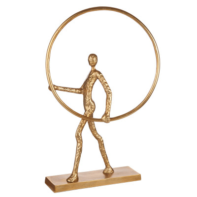  L'Oca Nera - Modello: Fashion - Scutura da tavolo in allumino uomo con cerchio - Colore: Oro - SKU: 1L155 