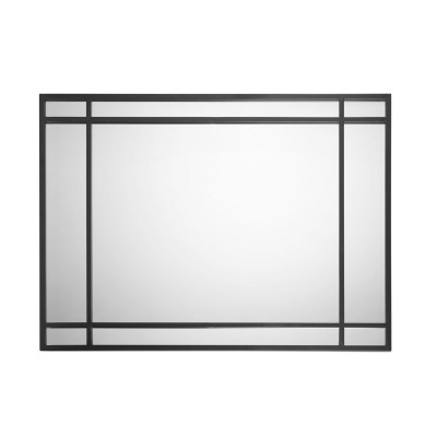  L'Oca Nera - Urban - Specchiera da parete rettangolare con cornice in metallo - Colore: Nero - SKU: 1J170 