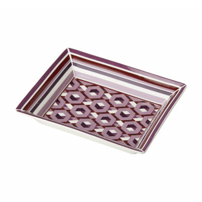  L'Oca Nera - Urban - Svuotatasche in porcellana con motivo ottagonale dal design geometrico - Colore: Rosa - SKU: 1M258 