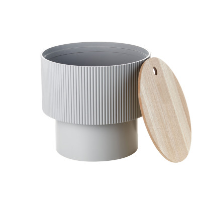  L'Oca Nera - Urban - Tavolino contenitore da salotto con coperchio in legno - Colore: Grigio - SKU: 1J189 
