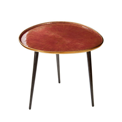  L'Oca Nera - Contemporaneo - Tavolino piccolo da salotto con struttura in alluminio - Colore: Bronzo - SKU: 1J177 