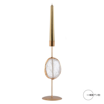  Mascagni - Portacandela dal design elegante h.26 - Colore: Oro - SKU: 20BO1886 - Codice EAN: 8003426058565 