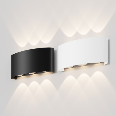  Maytoni - Modello: Strato - Applique da parete per esterno moderna a LED con struttura grande in metallo - Attacco Lampadina: Led Integrato - 1 Lampadina - Watt 6W - Lumen 594 - Dimmerabile: NO - Gradi Kelvin 3000k Luce Calda - Grado di Protezione: 54 - Classe Energetica: F - SKU: O417WL-L6 