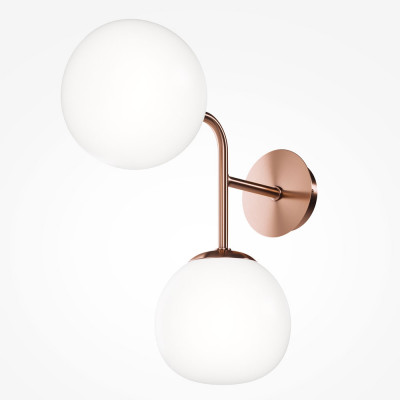  Maytoni - Modello: Erich - Applique moderna con diffurose doppio in vetro e struttura in metallo - Colore: Ottone - Attacco Lampadina: E14 - 2 Lampadine - Watt 40W - Dimmerabile: NO - Grado di Protezione: IP20 - SKU: MOD221-WL-02-G 