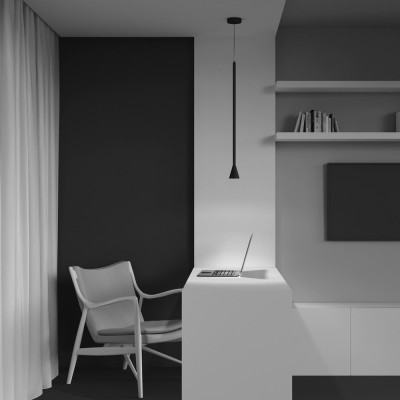  Maytoni - Arrow - Lampada a sospensione con diffusore singolo dal design moderno ed elegante - 1 Lampadina GU10 40W - IP 20 - SKU: P064PL-01 