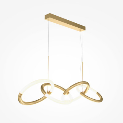  Maytoni - Node - Lampada a sospensione con diffusori a LED lineari dal design moderno - 4 Lampadine Led Integrato 40W - Lumen 2600 - Gradi Kelvin 3000k Luce Calda - IP20 - SKU: MOD165PL-L40 