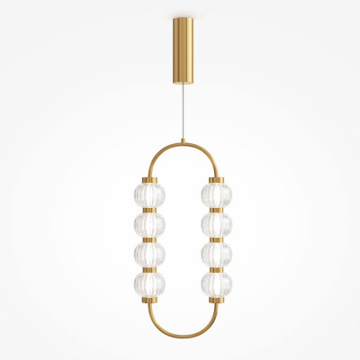  Maytoni - Amulet - Lampada a sospensione con struttura in metallo e diffusore in vetro a led - Colore: Oro - 1 Lampadina Led Integrato 16W - Lumen 700 - Gradi Kelvin 3000k Luce Calda - IP20 - SKU: MOD555PL-L11G3K 