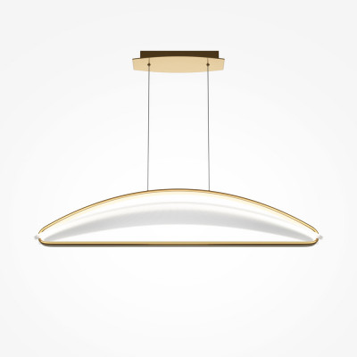  Maytoni - Breeze - Lampada a sospensione LED con struttura in alluminio e diffusore in acrilico - Colore: Ottone - 1 Lampadina Led Integrato 4W - Lumen 2040 - Gradi Kelvin 3000k Luce Calda - IP20 - SKU: MOD281PL-L34BS3K 