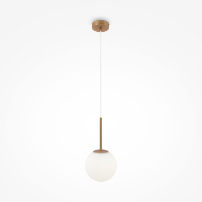  Maytoni - Basic Form - Lampada a sospensione media in metallo con un diffusore in vetro rotondo - 1 Lampadina E14 40W - IP20 - SKU: MOD321PL-01/ 
