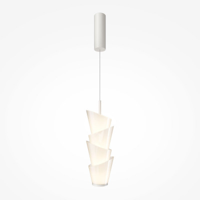  Maytoni - Seoul - Lampada a sospensione moderna con diffusore in vetro a led - Colore: Bianco - 1 Lampadina Led Integrato 14W - Lumen 1700 - Gradi Kelvin 3000k Luce Calda - IP20 - SKU: MOD374PL-L28W3K 