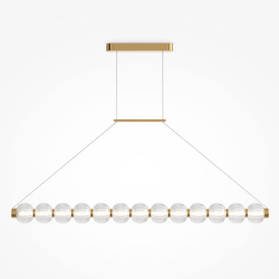  Maytoni - Amulet - Lampada a sospensione moderna con diffusore lineare a led - Colore: Oro - 1 Lampadina Led Integrato 22W - Lumen 1050 - Gradi Kelvin 3000k Luce Calda - IP20 - SKU: MOD555PL-L18G3K 
