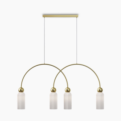  Maytoni - Antic - Lampada a sospensione moderna con struttura in metallo dalle linee eleganti - 4 Lampadine E14 40W - IP20 - SKU: MOD302PL-04 