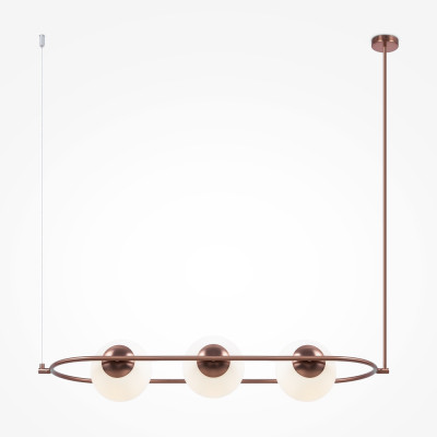  Maytoni - Erich - Lampada a sospensione moderna in metallo e 3 diffusori in vetro a boccia - 3 Lampadine E14 40W - IP 20 - SKU: MOD221PL-03 