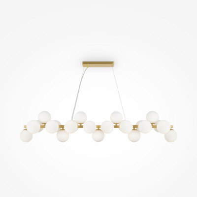  Maytoni - Dallas - Lampada a sospensione moderna struttura in metallo diffusori a boccia in vetro - Colore: Ottone - 25 Lampadine G9 28W - IP 20 - SKU: MOD547PL-25BS 