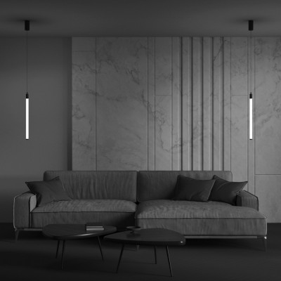  Maytoni - Ray - Lampada a sospensione piccola con diffusore a led lineare dal design moderno - 1 Lampadina Led Integrato 10W - Lumen 1000 - Gradi Kelvin 3000k Luce Calda - IP 20 - SKU: P022PL-L10 