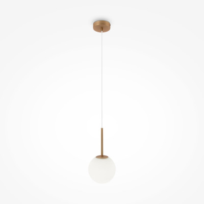  Maytoni - Basic Form - Lampada a sospensione piccola in metallo con un diffusore in vetro rotondo - 1 Lampadina E14 40W - IP 20 - SKU: MOD321PL-01 