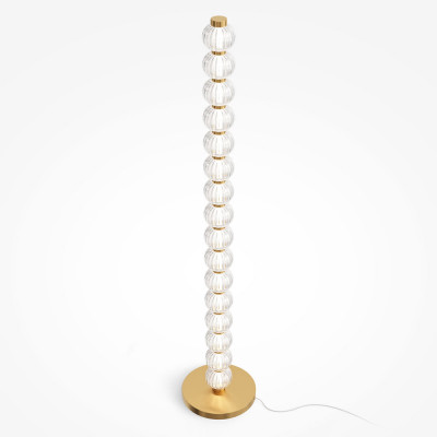  Maytoni - Modello: Amulet - Lampada da terra con base in metallo e diffusore a led - Colore: Oro - Attacco Lampadina: Led Integrato - 1 Lampadina - Watt 33W - Lumen 1550 - Dimmerabile: NO - Gradi Kelvin 3000k Luce Calda - Grado di Protezione: IP20 - Classe Energetica: G - SKU: MOD555FL-L23G3K - Codice EAN: 4099776087212 