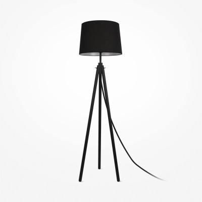  Maytoni - Modello: Calvin - Lampada da terra con struttura in metallo e piedi in legno verniciato - Attacco Lampadina: E14 - 1 Lampadina - Watt 60W - Dimmerabile: NO - Grado di Protezione: IP 20 - SKU: Z177FL-01 