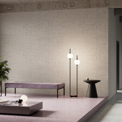  Maytoni - Modello: The Sixth Sense - Lampada da terra a LED moderna struttura in metallo e 2 paralumi in vetro - Colore: Nero - Attacco Lampadina: Led Integrato - 2 Lampadine - Watt 12W - Lumen 750 - Dimmerabile: NO - Gradi Kelvin 3000k Luce Calda - Grado di Protezione: IP 20 - Classe Energetica: G - SKU: Z020FL-L12BK - Codice EAN: 4251110043470 