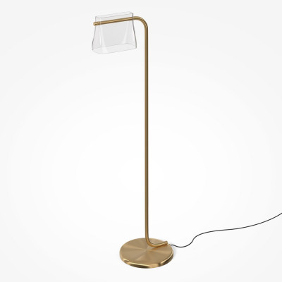  Maytoni - Modello: Cabaret - Lampada da terra piantana a LED in metallo con diffusore in vetro - Colore: Ottone - Attacco Lampadina: Led Integrato - 1 Lampadina - Watt 8W - Lumen 850 - Dimmerabile: NO - Gradi Kelvin 3000k Luce Calda - Grado di Protezione: IP20 - Classe Energetica: E - SKU: MOD170FL-L8BS3K - Codice EAN: 4099776086208 