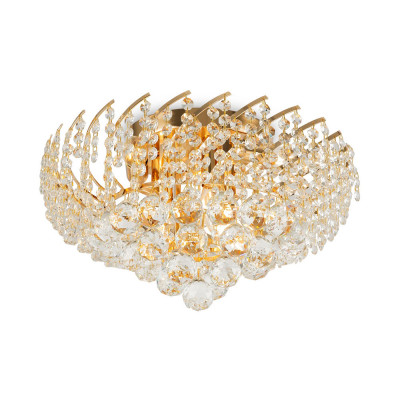  Maytoni - Modello: Karolina - Lampadario classico con pendenti in cristallo e struttura in metallo - Colore: Oro - Attacco Lampadina: E14 - 6 Lampadine - Watt 40W - Dimmerabile: NO - Grado di Protezione: IP20 - SKU: DIA120-06-G - Codice EAN: 4260361986696 
