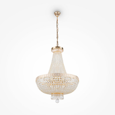  Maytoni - Modello: Bella - Lampadario grande con dettagli in cristallo in stile classico - Colore: Oro - Attacco Lampadina: E14 - 8 Lampadine - Watt 60W - Dimmerabile: NO - Grado di Protezione: IP20 - SKU: DIA750-TT50-WG - Codice EAN: 4260361980519 