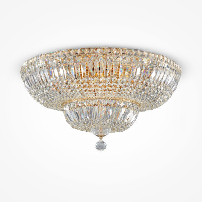  Maytoni - Modello: Basfor - Lampadario grande in metallo e dettagli in cristallo taglio diamante - Attacco Lampadina: E14 - 16 Lampadine - Watt 60W - Dimmerabile: NO - Grado di Protezione: IP20 - SKU: DIA100-CL-16 
