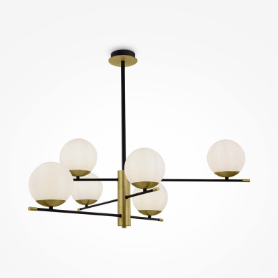  Maytoni - Modello: Nostalgia - Lampadario in stile moderno in metallo con 6 diffusori - Colore: Oro - Attacco Lampadina: E14 - 6 Lampadine - Watt 40W - Dimmerabile: NO - Grado di Protezione: IP20 - SKU: MOD048PL-06G - Codice EAN: 4251110028361 