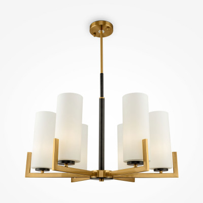  Maytoni - Modello: Fortano - Lampadario piccolo con sei diffusori in vetro in stile moderno - Colore: Ottone - Attacco Lampadina: E27 - 6 Lampadine - Watt 40W - Dimmerabile: NO - Grado di Protezione: IP20 - SKU: MOD089PL-06BS - Codice EAN: 4251110056371 