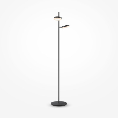  Maytoni - Modello: Fad - Piantana da terra a LED con struttura in metallo orientabile dal design moderno - Colore: Nero - Attacco Lampadina: Led Integrato - 2 Lampadine - Watt 12W - Lumen 1000 - Dimmerabile: SI - Gradi Kelvin 3000k Luce Calda - Grado di Protezione: IP 20 - Classe Energetica: G - SKU: MOD070FL-L12B3K - Codice EAN: 4251110033723 
