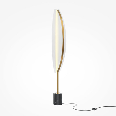  Maytoni - Modello: Breeze - Piantana in metallo dal design moderno con diffusore a led dimmerabile - Colore: Ottone - Attacco Lampadina: Led Integrato - 1 Lampadina - Watt 33W - Lumen 1980 - Dimmerabile: SI - Gradi Kelvin 3000k Luce Calda - Grado di Protezione: IP20 - Classe Energetica: G - SKU: MOD281FL-L33BS3K - Codice EAN: 4099776096337 