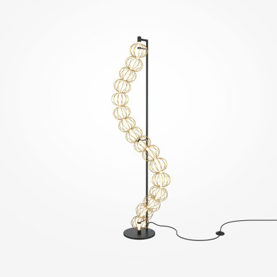  Maytoni - Modello: Golden Cage - Piantana moderna con diffusore a led - Colore: Oro - Attacco Lampadina: Led Integrato - 1 Lampadina - Watt 48W - Lumen 3000 - Dimmerabile: NO - Gradi Kelvin 3000k Luce Calda - Grado di Protezione: IP20 - Classe Energetica: G - SKU: MOD216FL-L38G3K - Codice EAN: 4099776060901 