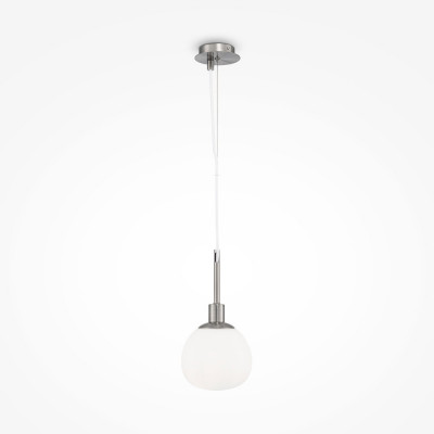 Maytoni - Erich - Sospensione moderna con un diffusore regolabile in vetro - Colore: Nichel - 1 Lampadina E14 40W - IP20 - SKU: MOD221-PL-01-N 