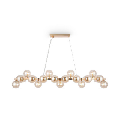  Maytoni - Dallas - Sospensione moderna in metallo con diffusori in vetro - Colore: Oro - 25 Lampadine G9 28W - IP20 - SKU: MOD547PL-25G 