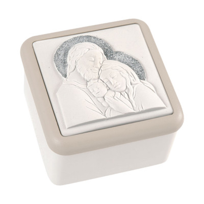  Bongelli Preziosi - Bomboniera Battesimo - Scatolina Portagioie con Sacra Famiglia - SKU: ME1431 - Codice EAN: 1234567005317 