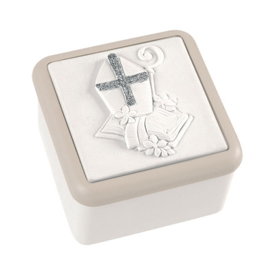  Bongelli Preziosi - Bomboniera Cresima - Scatonlina Portagioie con Copricapo Vescovile - SKU: ME1436 - Codice EAN: 1234567005379 