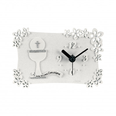  Bongelli Preziosi - Bomboniera Comunione - Orologio da Tavolo con Calice e Fiori - SKU: ME1451 - Codice EAN: 1234567005546 