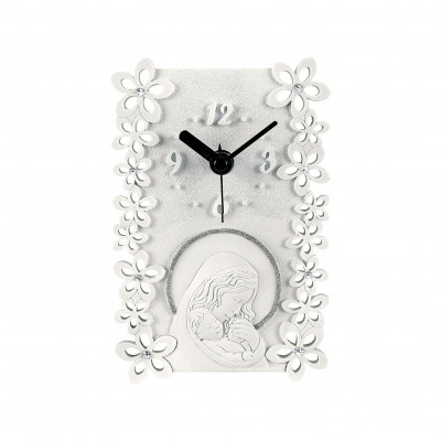  Bongelli Preziosi - Bomboniera Battesimo - Orologio con Maternità e Fiori - SKU: ME1457 - Codice EAN: 1234567005621 