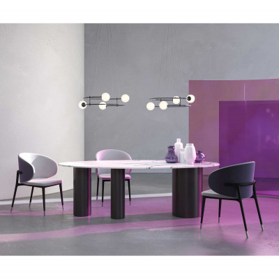  Maytoni - Balance - Lampada a sospensione piccola struttura in metallo e diffusori a bocce in vetro - 4 Lampadine G9 40W - IP20 - SKU: MOD317PL-04 