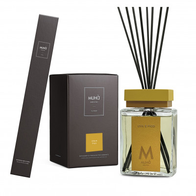  Muhà - Modello: Perfume - Profumazione per ambiente con diffusore in bottiglia e bastoncini - Colore: Giallo - SKU: B503 - Codice EAN: 8054619816790 