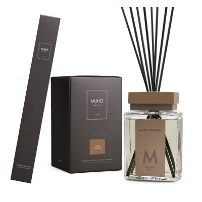  Muhà - Modello: Perfume - Profumazione per ambiente con diffusore in bottiglia e bastoncini - Colore: Marrone Chiaro - SKU: B501 - Codice EAN: 8054619816776 