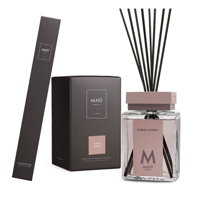  Muhà - Modello: Perfume - Profumazione per ambiente con diffusore in bottiglia e bastoncini - Colore: Rosa Chiaro - SKU: B506 - Codice EAN: 8054619816820 